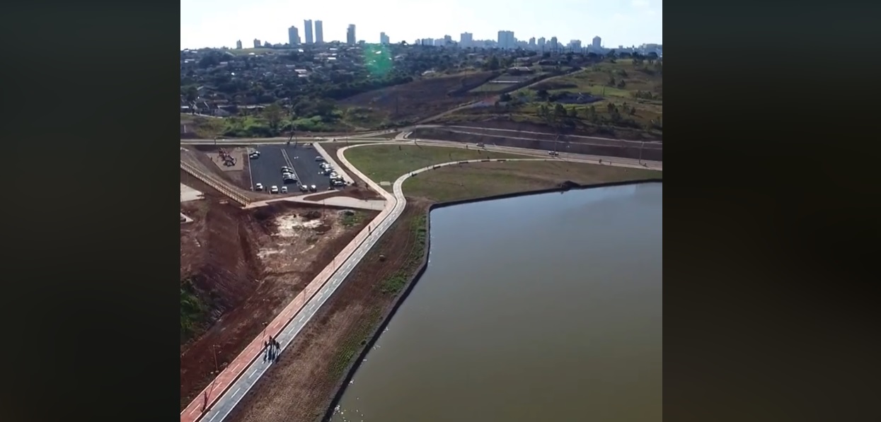 Vídeo mostra panorama aéreo do Lago de Olarias